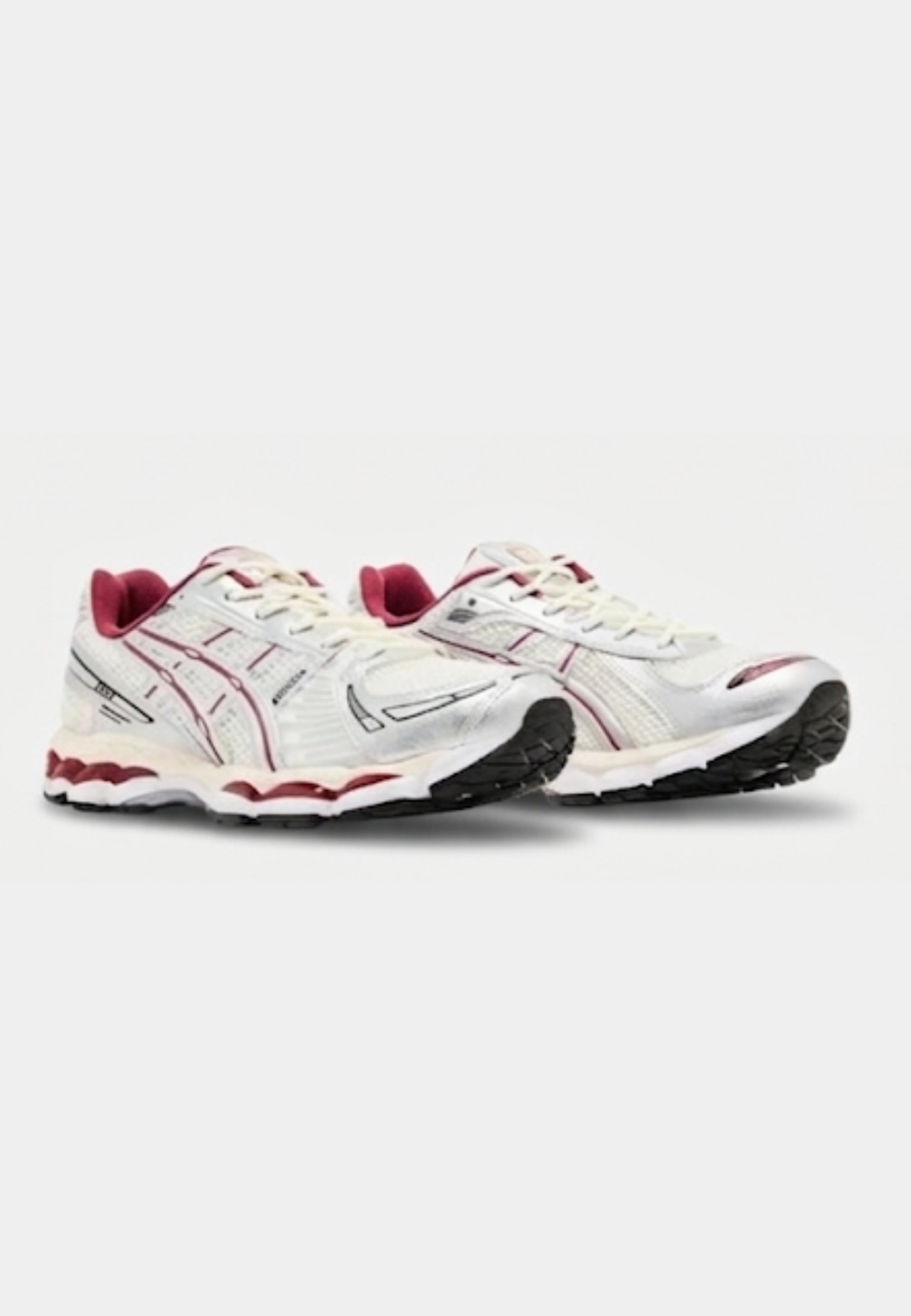 As1cs Bianche Argento e Rosso Bordeaux