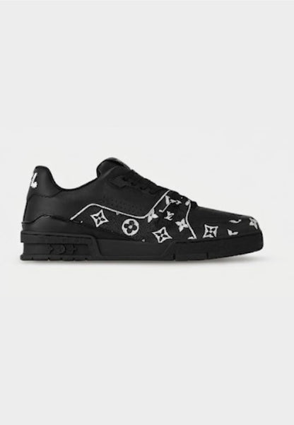LV Trainers Nere logo Bianco