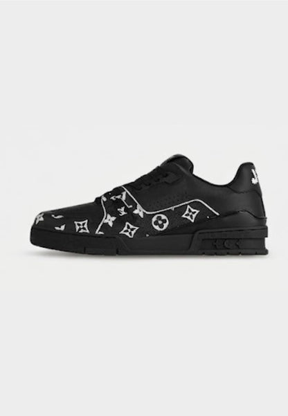 LV Trainers Nere logo Bianco