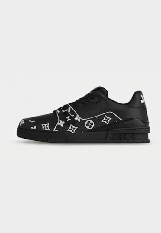 LV Trainers Nere logo Bianco
