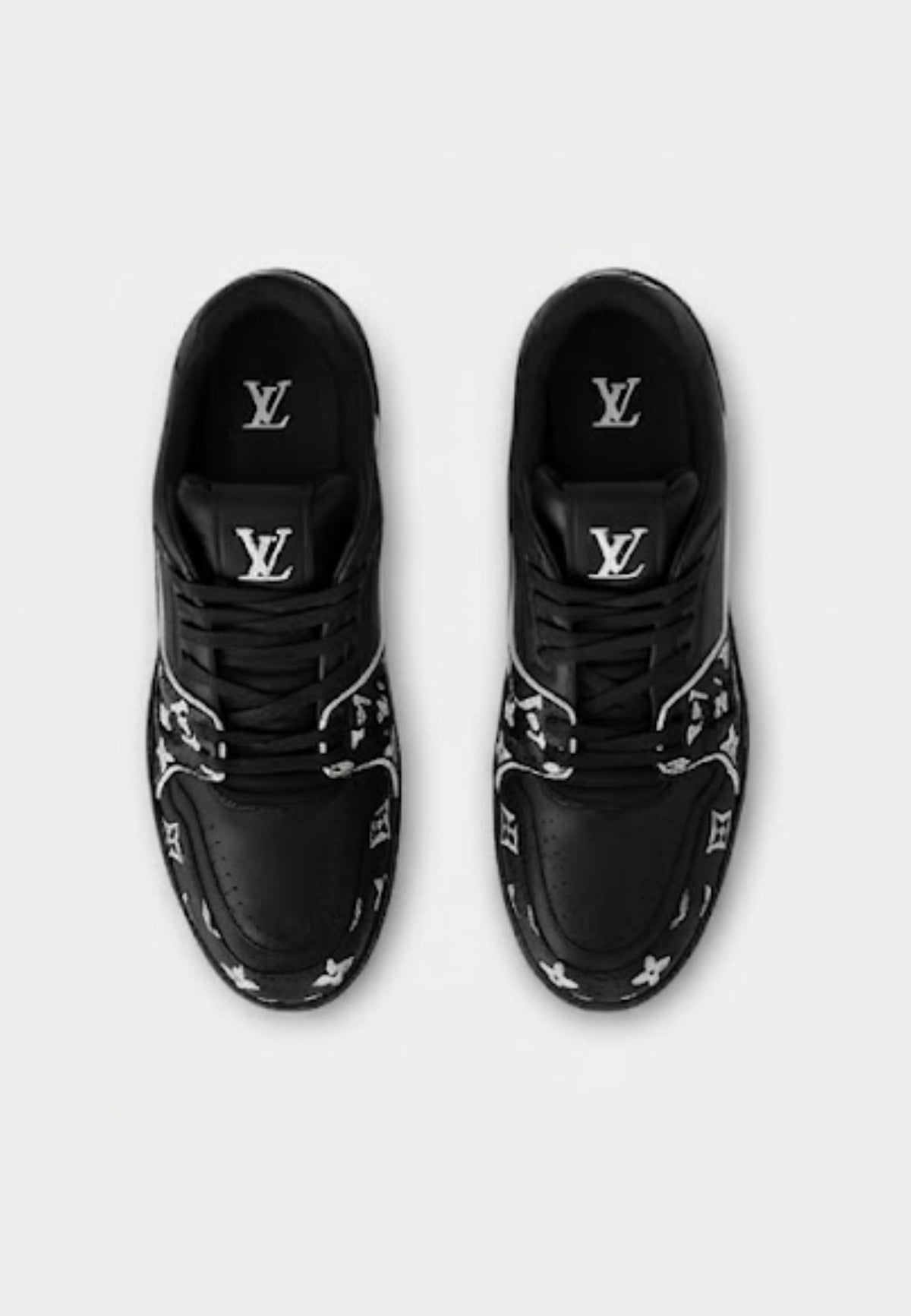 LV Trainers Nere logo Bianco