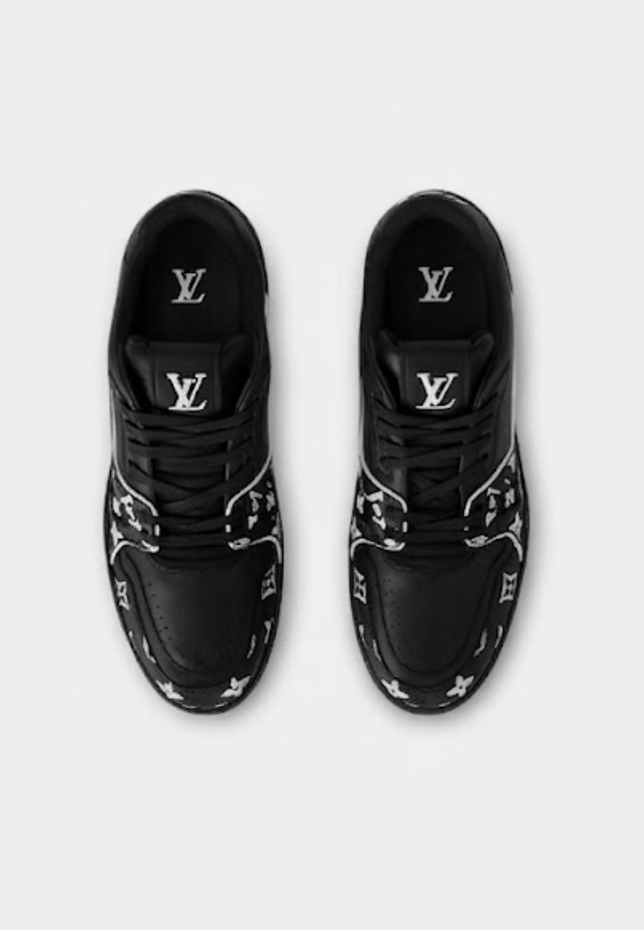 LV Trainers Nere logo Bianco
