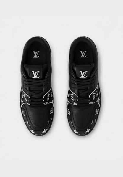 LV Trainers Nere logo Bianco