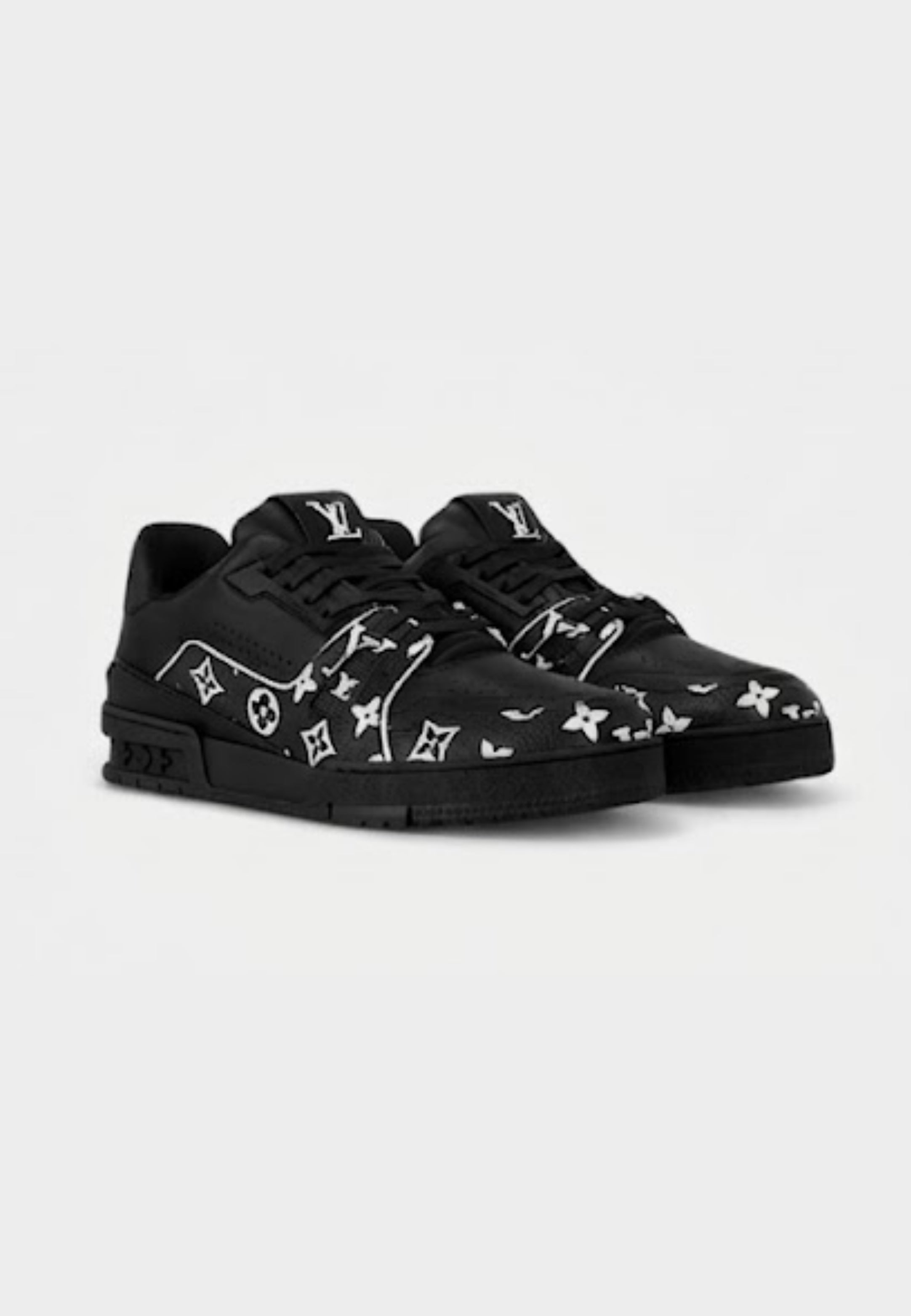 LV Trainers Nere logo Bianco